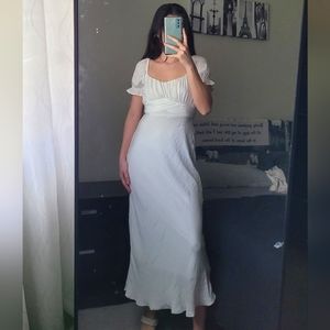 White Francesca's Boutique Maxi Dress